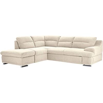 Mivano Ecksofa Coast / Große Sofagarnitur in L-Form mit Ottomane links, 264 x 88 x 217, Mikrofaser: beige Mivano Ecksofa Coast / Große Sofagarnitur in L-Form mit Ottomane links, 264 x 88 x 217, Mikrofaser: beige