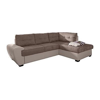 Mivano Cotta 2-Otm Ecksofa, Sitz+Rücken Strukturgewebe soft, 100% Korpus Kunstleder PU, 64% Polyurethan, 25% Polyester, 11% Baumwolle, 174 x 244 x 88 cm, taupe/hell beige Mivano Cotta 2-Otm Ecksofa, Sitz+Rücken Strukturgewebe soft, 100% Korpus Kunstleder PU, 64% Polyurethan, 25% Polyester, 11% Baumwolle, 174 x 244 x 88 cm, taupe/hell beige