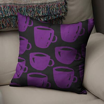 Bonamaison Le Jardin du Lin Kissen Zierkissenbezug Kissenbezug, Lila & Schwarz Dekoration, Weich Bequem, Für Zuhause Autos Büro Sofa Wohnzimmer Couch Schlafzimmer Dekor, 43x43 Cm Hergestellt in der Türkei Bonamaison Le Jardin du Lin Kissen Zierkissenbezug Kissenbezug, Lila & Schwarz Dekoration, Weich Bequem, Für Zuhause Autos Büro Sofa Wohnzimmer Couch Schlafzimmer Dekor, 43x43 Cm Hergestellt in der Türkei
