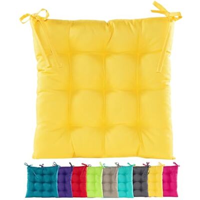 JACK Outdoor Stuhlkissen 38x38cm Lounge Kissen Auflage Wasserfest Sitzkissen Garten Lotus Effekt, Farbe:Gelb JACK Outdoor Stuhlkissen 38x38cm Lounge Kissen Auflage Wasserfest Sitzkissen Garten Lotus Effekt, Farbe:Gelb