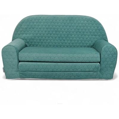 FORTISLINE Kindersofa MINI ausklappbar 78 x 40 x 45 cm Kindercouch aus Mikrofaser mit Liegefläche 104 cm, abnehmbarem waschbarem Bezug, Oeko-TEX Standard 100, PIK Türkis FORTISLINE Kindersofa MINI ausklappbar 78 x 40 x 45 cm Kindercouch aus Mikrofaser mit Liegefläche 104 cm, abnehmbarem waschbarem Bezug, Oeko-TEX Standard 100, PIK Türkis