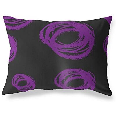 Bonamaison Le Jardin du Lin Kissen Zierkissenbezug Lila-Schwarz Kissenbezug, Weich Bequem, Für Zuhause Autos Büro Sofa Wohnzimmer Couch Schlafzimmer Dekor, 35x50 Cm Entworfen und hergestellt in der Türkei Bonamaison Le Jardin du Lin Kissen Zierkissenbezug Lila-Schwarz Kissenbezug, Weich Bequem, Für Zuhause Autos Büro Sofa Wohnzimmer Couch Schlafzimmer Dekor, 35x50 Cm Entworfen und hergestellt in der Türkei