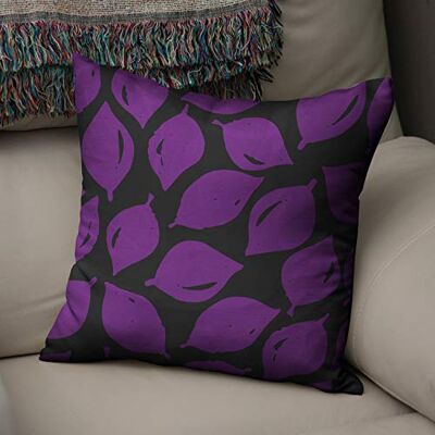 Bonamaison Le Jardin du Lin Kissen Zierkissenbezug Kissenbezug, Lila & Schwarz Dekoration, Weich Bequem, Für Zuhause Autos Büro Sofa Wohnzimmer Couch Schlafzimmer Dekor, 43x43 Cm Hergestellt in der Türkei Bonamaison Le Jardin du Lin Kissen Zierkissenbezug Kissenbezug, Lila & Schwarz Dekoration, Weich Bequem, Für Zuhause Autos Büro Sofa Wohnzimmer Couch Schlafzimmer Dekor, 43x43 Cm Hergestellt in der Türkei
