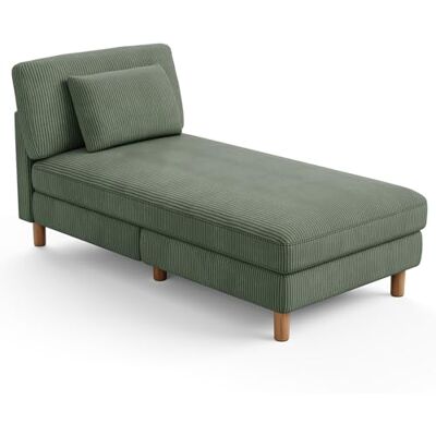 Vesgantti Chaise Lounge Sofa, gepolstertes schlafsessel mit Kissen, Schlafsofa perfekt für Wohnzimmer, Schlafzimmer, Büro, Kleiner Raum, werkzeuglose Montage, 158 * 83 * 84cm Vesgantti Chaise Lounge Sofa, gepolstertes schlafsessel mit Kissen, Schlafsofa perfekt für Wohnzimmer, Schlafzimmer, Büro, Kleiner Raum, werkzeuglose Montage, 158 * 83 * 84cm