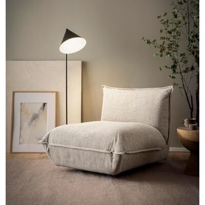 DOMO. collection Sessel Amira, Polstersessel mit Taschenfederkern und Drehfunktion, Loungesessel, 78 x 105 x 76 cm (BxTxH), beige-Petrol DOMO. collection Sessel Amira, Polstersessel mit Taschenfederkern und Drehfunktion, Loungesessel, 78 x 105 x 76 cm (BxTxH), beige-Petrol