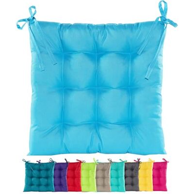 JACK Outdoor Stuhlkissen 38x38cm Lounge Kissen Auflage Wasserfest Sitzkissen Garten Lotus Effekt, Farbe:Hellblau JACK Outdoor Stuhlkissen 38x38cm Lounge Kissen Auflage Wasserfest Sitzkissen Garten Lotus Effekt, Farbe:Hellblau