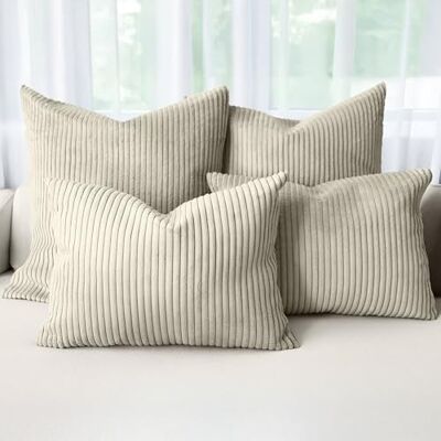 Amilian Dekokissen 4er Set mit Füllung – Sofakissen Set 2x 50x50 cm & 2x 35x45 cm – Weiche Zierkissen, Couchkissen für Sofa Tauglanz Amilian Dekokissen 4er Set mit Füllung – Sofakissen Set 2x 50x50 cm & 2x 35x45 cm – Weiche Zierkissen, Couchkissen für Sofa Tauglanz
