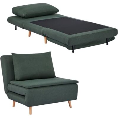 HOMCOM Schlafsessel Extra Breit mit Bettfunktion 191 x 95 cm Dunkelgrün Schlafsofa, Lendenkissen, 3-in-1 Klappbar, Relaxsessel mit Verstellbarer Rückenlehne, Leinenoptik Chaiselongue HOMCOM Schlafsessel Extra Breit mit Bettfunktion 191 x 95 cm Dunkelgrün Schlafsofa, Lendenkissen, 3-in-1 Klappbar, Relaxsessel mit Verstellbarer Rückenlehne, Leinenoptik Chaiselongue
