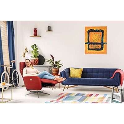 Scandico TV-Sessel Sessel Bosse / Drehbarer Relax-Sessel mit 2-motorischer Rücken- und Fußteil-Verstellung / Herz-Waage-Position / 74 x 107 x 90 / Leder Rot Scandico TV-Sessel Sessel Bosse / Drehbarer Relax-Sessel mit 2-motorischer Rücken- und Fußteil-Verstellung / Herz-Waage-Position / 74 x 107 x 90 / Leder Rot