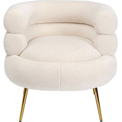 Kare Design Cocktailsessel Livelli, Weiß, 150kg max. Belastbarkeit, Sessel mit Armlehne, Polstersessel, Glamour, Moderner Sessel für Wohnzimmer, Stahl Beine in Gold, 77,5x74x73,6 cm (H/B/T) Kare Design Cocktailsessel Livelli, Weiß, 150kg max. Belastbarkeit, Sessel mit Armlehne, Polstersessel, Glamour, Moderner Sessel für Wohnzimmer, Stahl Beine in Gold, 77,5x74x73,6 cm (H/B/T)