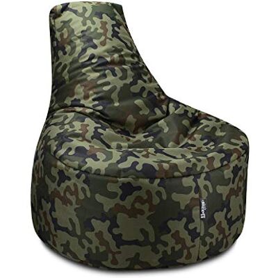 BuBiBag Gamer Sitzsack, Lounge Sessel, Gaming Sitzsäcke, Indoor & Outdoor Kissen für Kinder und Erwachsene (Camouflage;Ø:80cm) BuBiBag Gamer Sitzsack, Lounge Sessel, Gaming Sitzsäcke, Indoor & Outdoor Kissen für Kinder und Erwachsene (Camouflage;Ø:80cm)