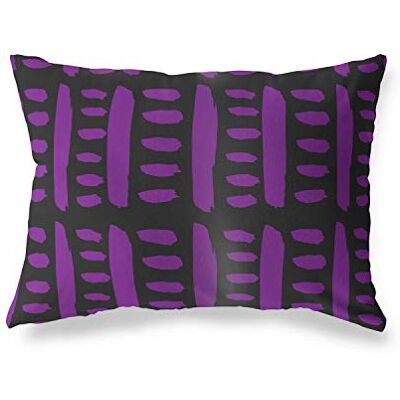 Bonamaison Le Jardin du Lin Kissenbezug Zierkissenbezug Lila-Schwarz Kissenbezug, Für Bett, Auto, Sofa, Haus, Wohnzimmer, Schlafzimmer, Dekoration, 45x60 Cm Entworfen und hergestellt in der Türkei Bonamaison Le Jardin du Lin Kissenbezug Zierkissenbezug Lila-Schwarz Kissenbezug, Für Bett, Auto, Sofa, Haus, Wohnzimmer, Schlafzimmer, Dekoration, 45x60 Cm Entworfen und hergestellt in der Türkei