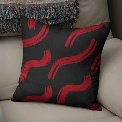 Bonamaison Le Jardin du Lin Kissen Zierkissenbezug Kissenbezug, Rot schwarz Dekoration, Für Zuhause Autos Büro Sofa Wohnzimmer Couch Schlafzimmer Dekor, 50x50 Cm Entworfen und hergestellt in der Türkei Bonamaison Le Jardin du Lin Kissen Zierkissenbezug Kissenbezug, Rot schwarz Dekoration, Für Zuhause Autos Büro Sofa Wohnzimmer Couch Schlafzimmer Dekor, 50x50 Cm Entworfen und hergestellt in der Türkei