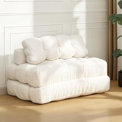 GarveeHome 3-in-1 Klappbares Schlafsofa mit Kissen – Faltbare Matratze & Rückenstütze – Komfortabler, tragbarer Doppelsitzer für Wohnzimmer & Studentenwohnheim – Platzsparendes Bodensofa – Maße: GarveeHome 3-in-1 Klappbares Schlafsofa mit Kissen – Faltbare Matratze & Rückenstütze – Komfortabler, tragbarer Doppelsitzer für Wohnzimmer & Studentenwohnheim – Platzsparendes Bodensofa – Maße: