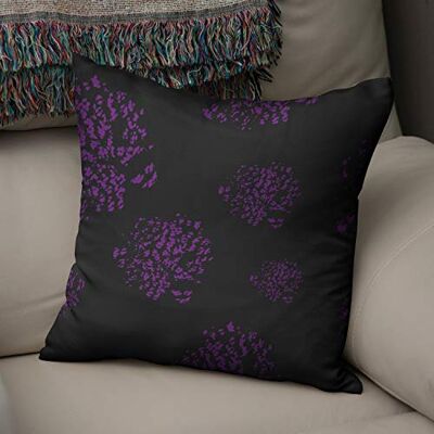 Bonamaison Le Jardin du Lin Kissen Zierkissenbezug Kissenbezug, Lila & Schwarz Dekoration, Weich Bequem, Für Zuhause Autos Büro Sofa Wohnzimmer Couch Schlafzimmer Dekor, 43x43 Cm Hergestellt in der Türkei Bonamaison Le Jardin du Lin Kissen Zierkissenbezug Kissenbezug, Lila & Schwarz Dekoration, Weich Bequem, Für Zuhause Autos Büro Sofa Wohnzimmer Couch Schlafzimmer Dekor, 43x43 Cm Hergestellt in der Türkei