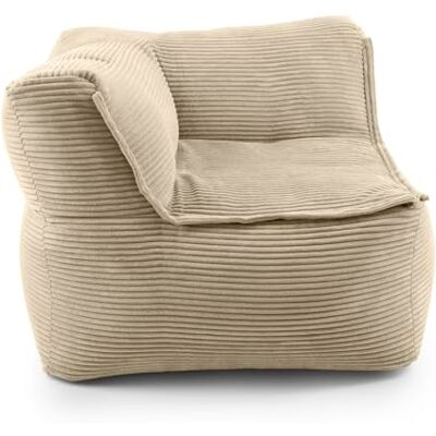 Lumaland Modular Sitzsack Ecke Links Cord 340 L für Modulares Sofa ideales Match mit Sessel & Pouf EPS Perlen Bean Bag mit Füllung Indoor Lounge Sitzkissen waschbar für Wohnzimmer, Schlafzimmer Lumaland Modular Sitzsack Ecke Links Cord 340 L für Modulares Sofa ideales Match mit Sessel & Pouf EPS Perlen Bean Bag mit Füllung Indoor Lounge Sitzkissen waschbar für Wohnzimmer, Schlafzimmer