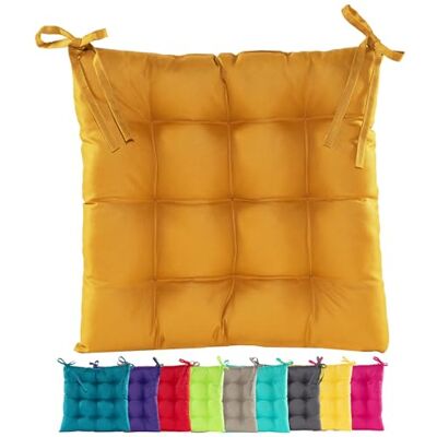 JACK Outdoor Stuhlkissen 38x38cm Lounge Kissen Auflage Wasserfest Sitzkissen Garten Lotus Effekt, Farbe:Gold JACK Outdoor Stuhlkissen 38x38cm Lounge Kissen Auflage Wasserfest Sitzkissen Garten Lotus Effekt, Farbe:Gold