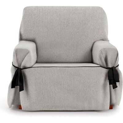 ECOMMERC3 Sofabezug für 1-Sitzer, universell, einteiliges Design, mit Bändern, hellgrau, 4-Punkt-Befestigung ECOMMERC3 Sofabezug für 1-Sitzer, universell, einteiliges Design, mit Bändern, hellgrau, 4-Punkt-Befestigung