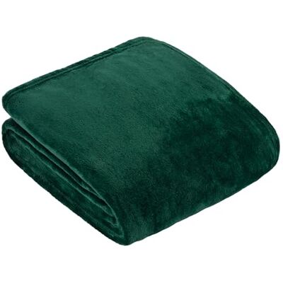 furn. Harrow Fleece Überwurf – seidig weiche leichte Flanelldecke für Bett oder Sofa (Smaragdgrün – 140x180cm), Smaragd furn. Harrow Fleece Überwurf – seidig weiche leichte Flanelldecke für Bett oder Sofa (Smaragdgrün – 140x180cm), Smaragd