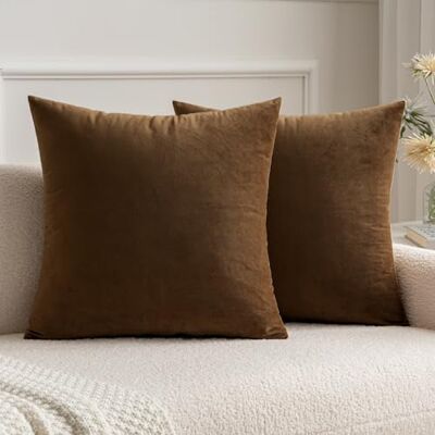 MIULEE 2er Set Kissenbezug 45x45 cm samtkissen couchkissen Braun Kissenhülle Dekorative Dekokissen Sofakissen Wurfkissenbezug mit Verstecktem Reißverschluss Sofa Schlafzimmer MIULEE 2er Set Kissenbezug 45x45 cm samtkissen couchkissen Braun Kissenhülle Dekorative Dekokissen Sofakissen Wurfkissenbezug mit Verstecktem Reißverschluss Sofa Schlafzimmer