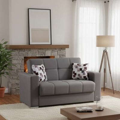 Dmora - Canapé Manuel - Grau - 2-Sitzer - Schlafsofa mit Stauraum Dmora - Canapé Manuel - Grau - 2-Sitzer - Schlafsofa mit Stauraum