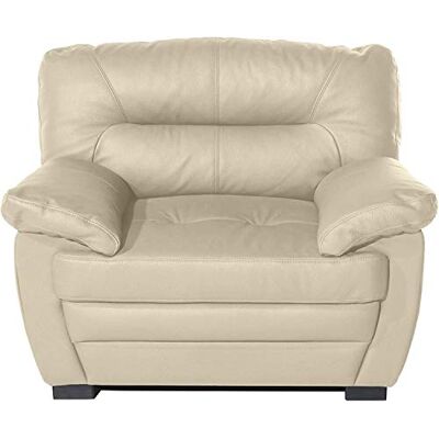 Mivano Ledersessel Royale / Zeitloser, bequemer Sessel mit hoher Rückenlehne / 110 x 86 x 90 / Lederimitat, Beige Mivano Ledersessel Royale / Zeitloser, bequemer Sessel mit hoher Rückenlehne / 110 x 86 x 90 / Lederimitat, Beige