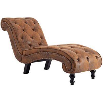 vidaXL Chaiselongue Braun Wildleder-Optik vidaXL Chaiselongue Braun Wildleder-Optik