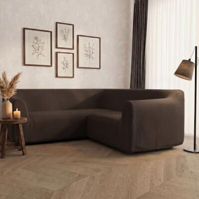 Italian Bed Linen Dehnbarer Spannbezug für Sofas Dahlia, 92% Polyester, 8% Elasthan, Braun, 350-450 cm Italian Bed Linen Dehnbarer Spannbezug für Sofas Dahlia, 92% Polyester, 8% Elasthan, Braun, 350-450 cm