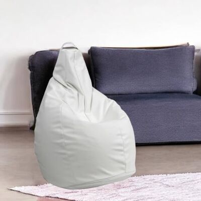 Talamo Italia Pouf Abner, Mehrzwecksessel, Sitzsack, Hockerhocker, Made in Italy, 90x90 h120 cm, Weiß Talamo Italia Pouf Abner, Mehrzwecksessel, Sitzsack, Hockerhocker, Made in Italy, 90x90 h120 cm, Weiß