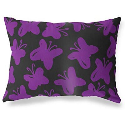 Bonamaison Le Jardin du Lin Kissenbezug Zierkissenbezug Lila-Schwarz Kissenbezug, Für Bett, Auto, Sofa, Haus, Wohnzimmer, Schlafzimmer, Dekoration, 45x60 Cm Entworfen und hergestellt in der Türkei Bonamaison Le Jardin du Lin Kissenbezug Zierkissenbezug Lila-Schwarz Kissenbezug, Für Bett, Auto, Sofa, Haus, Wohnzimmer, Schlafzimmer, Dekoration, 45x60 Cm Entworfen und hergestellt in der Türkei