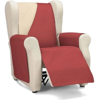 ECOMMERC3 Sesselbezug für 1-Sitzer-Sessel, vollständige Passform, Bezug für 1-Sitzer und Relaxsessel, Beige/Rot ECOMMERC3 Sesselbezug für 1-Sitzer-Sessel, vollständige Passform, Bezug für 1-Sitzer und Relaxsessel, Beige/Rot