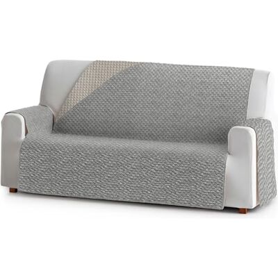 ECOMMERC3 Wendbarer Sofabezug, Größe 3-Sitzer, praktischer und vielseitiger Schutz, wendbar, Grau, einfach anzubringen, ideal für Sofas und Haustiere ECOMMERC3 Wendbarer Sofabezug, Größe 3-Sitzer, praktischer und vielseitiger Schutz, wendbar, Grau, einfach anzubringen, ideal für Sofas und Haustiere