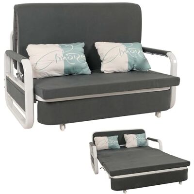 Mendler Schlafsofa HWC-M83 130x185cm Stoff/Textil dunkelgrau Schlafcouch, Couch, Sofa, Schlaffunktion, Bettkasten, Liegefläche Mendler Schlafsofa HWC-M83 130x185cm Stoff/Textil dunkelgrau Schlafcouch, Couch, Sofa, Schlaffunktion, Bettkasten, Liegefläche