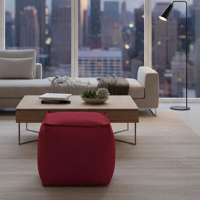 Talamo Italia Annalaura-Hocker, Multifunktions-Hocker, Relaxsessel aus gepolstertem Stoff, 100 % Made in Italy, 45 x 45 x 45 cm, Rot Talamo Italia Annalaura-Hocker, Multifunktions-Hocker, Relaxsessel aus gepolstertem Stoff, 100 % Made in Italy, 45 x 45 x 45 cm, Rot