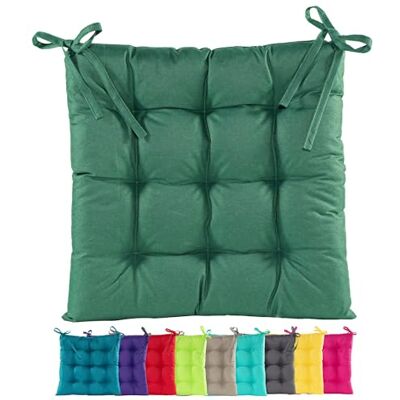 JACK Outdoor Stuhlkissen 38x38cm Lounge Kissen Auflage Wasserfest Sitzkissen Garten Lotus Effekt, Farbe:Dunkelgrün JACK Outdoor Stuhlkissen 38x38cm Lounge Kissen Auflage Wasserfest Sitzkissen Garten Lotus Effekt, Farbe:Dunkelgrün