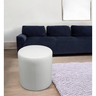 Talamo Italia Pouf Abate, Mehrzwecksessel, Sitzsack, Hockerhocker, Made in Italy, 40x40 h42 cm, Weiß Talamo Italia Pouf Abate, Mehrzwecksessel, Sitzsack, Hockerhocker, Made in Italy, 40x40 h42 cm, Weiß