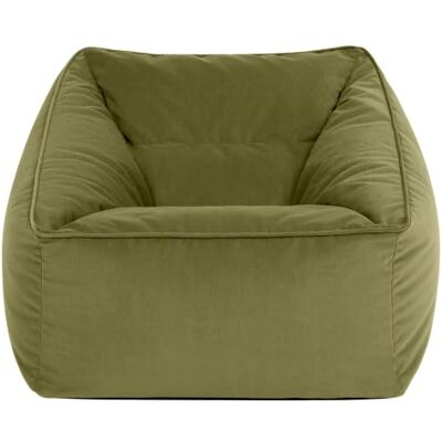 Icon Riesen Sitzsack-Sessel - Samt, Grün Olive, 88x73x100cm - Sitzsack Icon Riesen Sitzsack-Sessel - Samt, Grün Olive, 88x73x100cm - Sitzsack