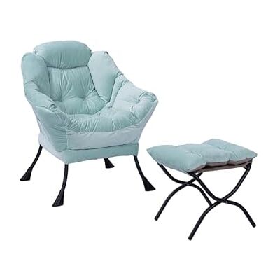 GarveeHome Lazy Chair Mit Ottomane, Großer Lounge-Sessel Akzentstuhl, Bequemer Lesesessel Mit Klappbarer Fußstütze Und Seitentasche Für Wohnzimmer, Schlafzimmer Und Büro GarveeHome Lazy Chair Mit Ottomane, Großer Lounge-Sessel Akzentstuhl, Bequemer Lesesessel Mit Klappbarer Fußstütze Und Seitentasche Für Wohnzimmer, Schlafzimmer Und Büro