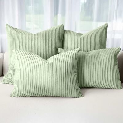 Amilian Dekokissen 4er Set mit Füllung – Sofakissen Set 2x 50x50 cm & 2x 35x45 cm – Weiche Zierkissen, Couchkissen für Sofa Blattpoesie Amilian Dekokissen 4er Set mit Füllung – Sofakissen Set 2x 50x50 cm & 2x 35x45 cm – Weiche Zierkissen, Couchkissen für Sofa Blattpoesie