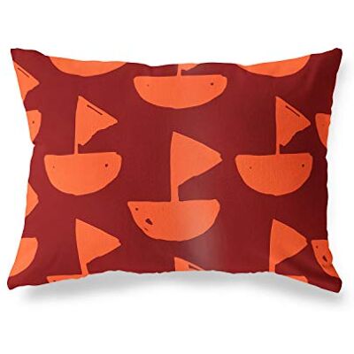 Bonamaison Le Jardin du Lin Kissenbezug Zierkissenbezug Orange-Bordeaux Kissenbezug, Für Bett, Auto, Sofa, Haus, Wohnzimmer, Schlafzimmer, Dekoration, 45x60 Cm Entworfen und hergestellt in der Türkei Bonamaison Le Jardin du Lin Kissenbezug Zierkissenbezug Orange-Bordeaux Kissenbezug, Für Bett, Auto, Sofa, Haus, Wohnzimmer, Schlafzimmer, Dekoration, 45x60 Cm Entworfen und hergestellt in der Türkei