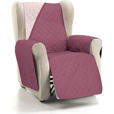 ECOMMERC3 Sofabezug für 1-Sitzer, sehr verstellbar, für 1-Sitzer-Sofa/Relax, wendbar, Farbe: Aubergine/Lachs, gepolstert und extra weich, 100% Made in Spain ECOMMERC3 Sofabezug für 1-Sitzer, sehr verstellbar, für 1-Sitzer-Sofa/Relax, wendbar, Farbe: Aubergine/Lachs, gepolstert und extra weich, 100% Made in Spain