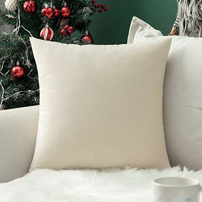 MIULEE Kissenbezug 40x40 cm samtkissen couchkissen Cremeweiß Kissenhülle Dekorative Dekokissen Sofakissen Wurfkissenbezug mit Verstecktem Reißverschluss Sofa Schlafzimmer MIULEE Kissenbezug 40x40 cm samtkissen couchkissen Cremeweiß Kissenhülle Dekorative Dekokissen Sofakissen Wurfkissenbezug mit Verstecktem Reißverschluss Sofa Schlafzimmer