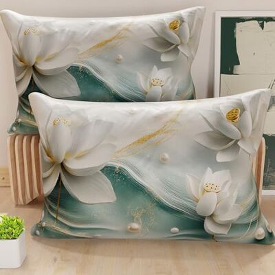 PETTI Artigiani Italiani 1 Paar Kissenbezüge 30 x 50 cm aus Mikrofaser, Dekokissen für Schlafzimmer, Sofa, Wohnzimmer, Set mit 2 Kissenbezügen, Blumenmuster 06 14, 100% Made in Italy PETTI Artigiani Italiani 1 Paar Kissenbezüge 30 x 50 cm aus Mikrofaser, Dekokissen für Schlafzimmer, Sofa, Wohnzimmer, Set mit 2 Kissenbezügen, Blumenmuster 06 14, 100% Made in Italy
