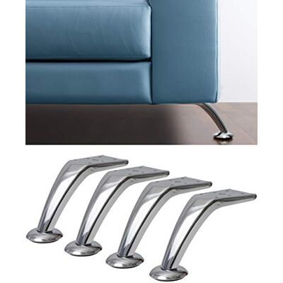 IPEA Füße für Möbel und Sofas Modell Kobalt – Set mit 4 Beinen aus Metall – Füße im Eleganten Design für Sessel, Schränke, Betten – Farbe Verchromt – Möbelfüße Höhe 130 mm IPEA Füße für Möbel und Sofas Modell Kobalt – Set mit 4 Beinen aus Metall – Füße im Eleganten Design für Sessel, Schränke, Betten – Farbe Verchromt – Möbelfüße Höhe 130 mm