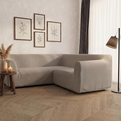 Italian Bed Linen Dehnbarer Spannbezug für Sofas Dahlia, Creme Italian Bed Linen Dehnbarer Spannbezug für Sofas Dahlia, Creme
