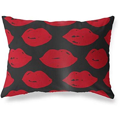 Bonamaison Le Jardin du Lin Kissen Zierkissenbezug Rot-Schwarz Kissenbezug, Weich Bequem, Für Zuhause Autos Büro Sofa Wohnzimmer Couch Schlafzimmer Dekor, 35x50 Cm Entworfen und hergestellt in der Türkei Bonamaison Le Jardin du Lin Kissen Zierkissenbezug Rot-Schwarz Kissenbezug, Weich Bequem, Für Zuhause Autos Büro Sofa Wohnzimmer Couch Schlafzimmer Dekor, 35x50 Cm Entworfen und hergestellt in der Türkei