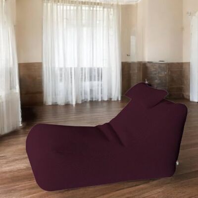 Talamo Italia Pouf Abuli, Mehrzwecksessel, Sitzsack, Hockerhocker, Made in Italy, 70x120 h65 cm, Bordeaux Talamo Italia Pouf Abuli, Mehrzwecksessel, Sitzsack, Hockerhocker, Made in Italy, 70x120 h65 cm, Bordeaux