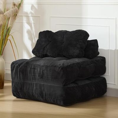GarveeHome 3-in-1 Faltbares Schlafsofa für Wohnzimmer – Bequemer Bodensessel als Einzelbett, umwandelbarer Lounger mit Rückenlehne & Kissen, platzsparend, ideal als Gästebett oder Relaxsessel GarveeHome 3-in-1 Faltbares Schlafsofa für Wohnzimmer – Bequemer Bodensessel als Einzelbett, umwandelbarer Lounger mit Rückenlehne & Kissen, platzsparend, ideal als Gästebett oder Relaxsessel
