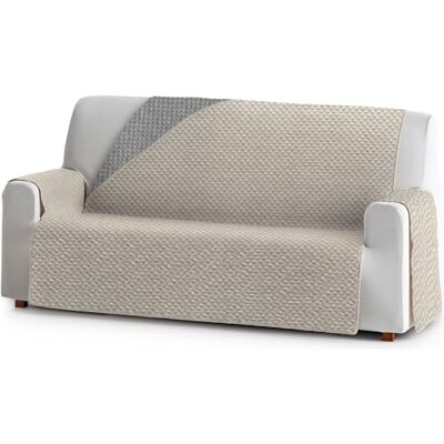 ECOMMERC3 Wendbarer Sofabezug, Größe 3-Sitzer, praktischer und vielseitiger Schutz, wendbar, Beige, einfach anzubringen, ideal für Sofas und Haustiere ECOMMERC3 Wendbarer Sofabezug, Größe 3-Sitzer, praktischer und vielseitiger Schutz, wendbar, Beige, einfach anzubringen, ideal für Sofas und Haustiere