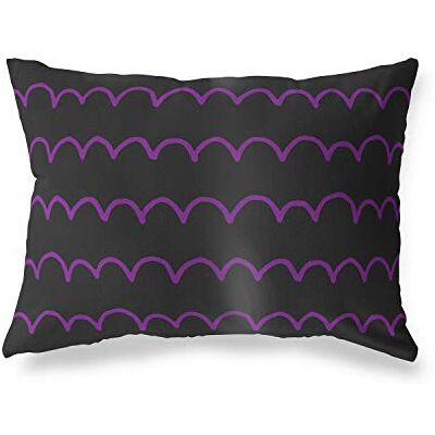 Bonamaison Le Jardin du Lin Kissenbezug Zierkissenbezug Lila-Schwarz Kissenbezug, Für Bett, Auto, Sofa, Haus, Wohnzimmer, Schlafzimmer, Dekoration, 45x60 Cm Entworfen und hergestellt in der Türkei Bonamaison Le Jardin du Lin Kissenbezug Zierkissenbezug Lila-Schwarz Kissenbezug, Für Bett, Auto, Sofa, Haus, Wohnzimmer, Schlafzimmer, Dekoration, 45x60 Cm Entworfen und hergestellt in der Türkei